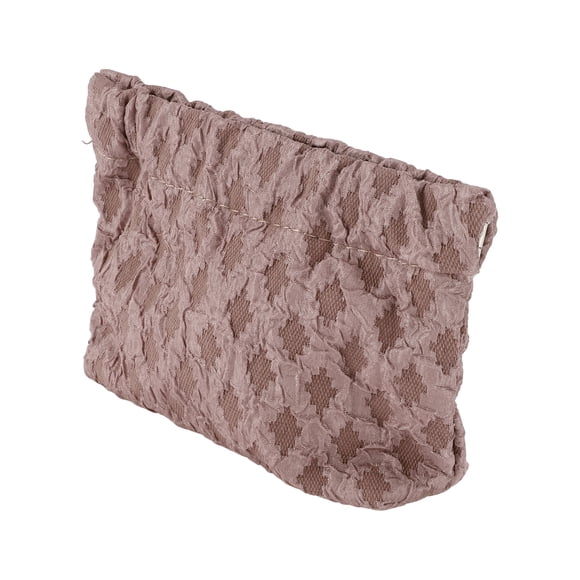 1 Pc Bolsa de Maquillaje con Cierre a Presión para Mujeres, Bordado, para Actividades al Aire Libre, Gimnasio, Lona Rojo Púrpura - Pequeña