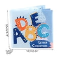 thumbnail image 3 of F Baby Alphabet Cloth Book Educational Toy Hand Puppet With Crinkle Paper Washable, 3 of 4