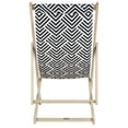 Safavieh Rive Outdoor Patio Foldable Sling Chair White Wash/Navy
