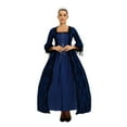 thumbnail image 3 of Victorian Gothic Ball Gown Dress with Lace Details & Choker Necklace - Renaissance Inspired Evening Dress, 3 of 6