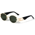 thumbnail image 4 of Flawless Oval Retro Art Nouveau Vintage Style Metal Frame Sunglasses, 4 of 6