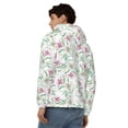 thumbnail image 4 of Kdxio Lilies Flowers Print Men Hoodies Casual Hoodies for Men with Zip Pockets Full Zip Long Sleeve Sweatshirt Sports Hooded Jacket-Small, 4 of 5