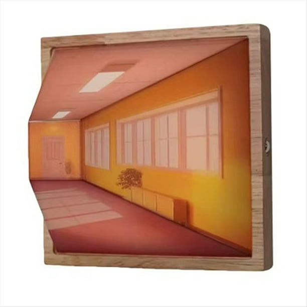 Lámpara de Pared Visual Estereoscópica 3D Lámparas Decorativas para Mesita de Noche Escena Efecto 3D Lámparas de Pared DIY Que Cambian de Color B