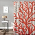 thumbnail image 2 of BCIIG Coral Print Bathroom Decor Set, Colorful Luxurious Graphic Print Polyester Fabric Shower Curtain with Hooks 69x72, 2 of 7