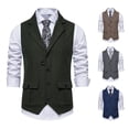 thumbnail image 4 of Chaleco de traje casual de un solo pecho para hombre, chaleco de moda para hombre, chaleco, 4 of 5