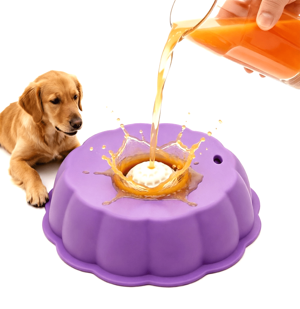 Dog Slow Feeder, Wet Food Liquid Treat Bowl, Anti-Slip Stable Bone Broth Dog Lick Bowl for All Breeds