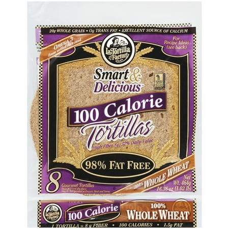 La Tortilla Factory Smart & Delicious 100 Calorie Whole Wheat Tortillas - 8 CT