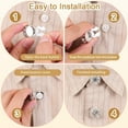 thumbnail image 5 of 6 PCS Button Covers, Detachable Rhinestone Button Covers for Women Blouses Crystal Decorative Clips Buttons Jewelry for Jeans Sewing DIY Craft Women Men, 5 of 8