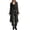 Black, variant on Women Lace Mesh Tie Front Maxi Top Ruffled Long Sleeve Sheer Cardigan See Through Flowy Kimono Cover Up Shirt Beige for Size S