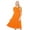 Orange, variant on MOA COLLECTION Women's Solid Casual Comfy Short Sleeve Jersey Knit A-Line Midi Dress