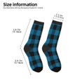 thumbnail image 2 of Honeii Blue Black Plaid Print Children's Colorful Socks,Unisex Kids and Toddlers' Cushioned Sock,Kids Athletic Crew Socks,for Everyday Wear and Sports, 2 of 5