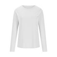 thumbnail image 5 of Plebaso Women's Long Sleeve Pocket T-Shirts Casual Crew Neck Basic Tee Shirts Fall Winter Clothes, 5 of 8