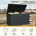 thumbnail image 2 of CIRUI 180 Gallon Double-Wall Resin Deck Box, Lockable Waterproof Outdoor Storage Box, Capacity and Doubles as Seating for Patio Furniture ,Garden Tools, Pool Accessories Black, 2 of 11