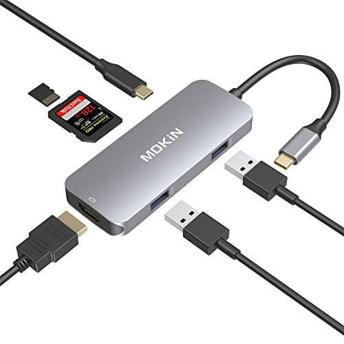 MOKiN USB C Adapter for MacBook Pro/Air 2019,Mac Dongle ,6 in 1 ...