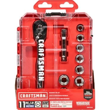Craftsman 3/8-In Drive Metric Mechanics Tool Set, 11Pc