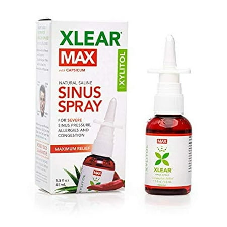 Xlear Max Natural Saline Nasal Spray with Xylitol 1.5 fl oz Spray