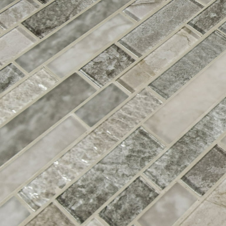 MSI Savoy Interlocking 12 in. x 12 in. x 8mm Glass Mesh-Mounted Mosaic Tile (10 sq. ft. / case) MSI Savoy Interlocking 12 in. x 12 in. x 8mm Glass Mesh-Mounted Mosaic Tile (10 sq. ft. / case)
