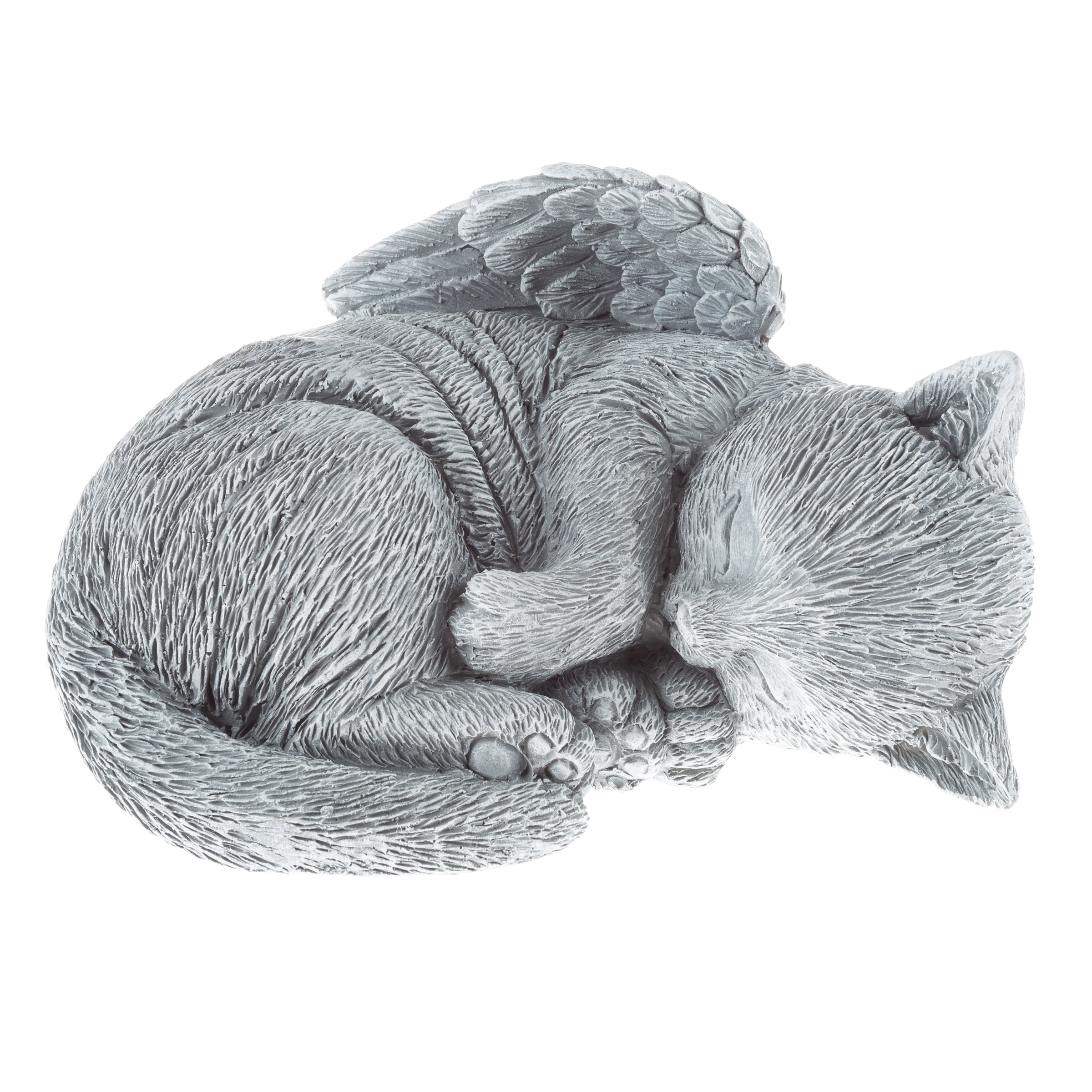 Pure Garden Cat Memorial Stone - Sleeping Kitten Angel Statue Grave Marker