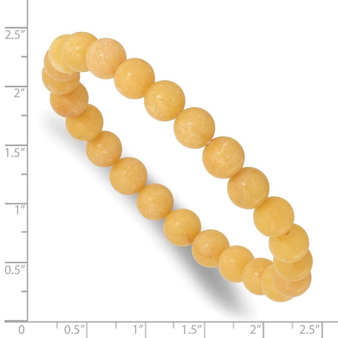 Yellow Dyed Jade 8mm Beaded Stretch Bracelet Stretch Bracelet for Women
