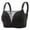 Black, variant on Bras for Women Lace Embroidered Glossy Seamless Wireless Comfortable Breathable Push Up Full Coverage Underwear Bra,Black,40 B