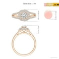 thumbnail image 5 of ANGARA Natural Diamond Ring with Accented Split Shank in 14K Rose Gold for Women (Size-4.7mm| Color-H| Clarity-SI2) | April Birthstone, Anniversary, Jewelry Gift for Women | Natural Diamond Ring, 5 of 9