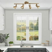 KSANA Gold LED Track Lighting, Adjustable Modern Ceiling Spotlight, 4 Lights Kitchen Track Lighting