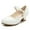 Clear, variant on Gelikeya Girls Dress Shoes Dress Sandals Low-Heels Flower Littlle Girl Flats Leather Shoes Toddler Kids Party Dress Sandals, Beige