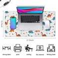 thumbnail image 5 of Long Mouse Pads for Desk,White Dinosaurs Flowers Leaves Pattern Desk Mats on Top Of Desks, Desk Mouse Pad Extra Large with 3mm Non-Slip Base and Stitched Edge for Gaming,Office,Work,Home 31.5"x15.7", 5 of 6