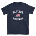 thumbnail image 1 of Portage Wisconsin Patriot Men's Cotton T-Shirt, 1 of 1