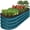 Peacock Blue, variant on Best Choice Products 4x2x1ft Outdoor Raised Metal Oval Garden Bed, Planter Box for Vegetables, Flowers - Charcoal