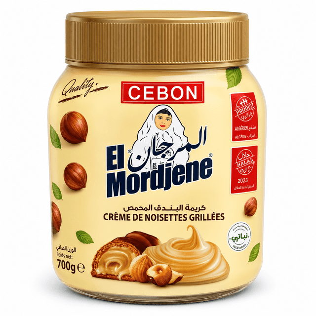 El Mordjene Cebon Roasted Hazelnut Spread 700g – Creamy Noisette.