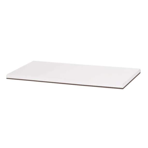 Laminated White Melamine Shelf 24"L x 12"W