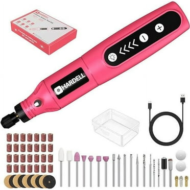 HARDELL 3.7V Cordless Rotary Tool Drill Kit,5-Speeds and Portable Rotary Tool Kit for DIY,Sanding, Polishing, Carving and Engraving, 2000mAh Lithium Battery