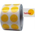 thumbnail image 1 of Autocollants Ronds Transparents Jaunes 0.5 Pouces Pouce Rond Lot de 1000, 1 of 1