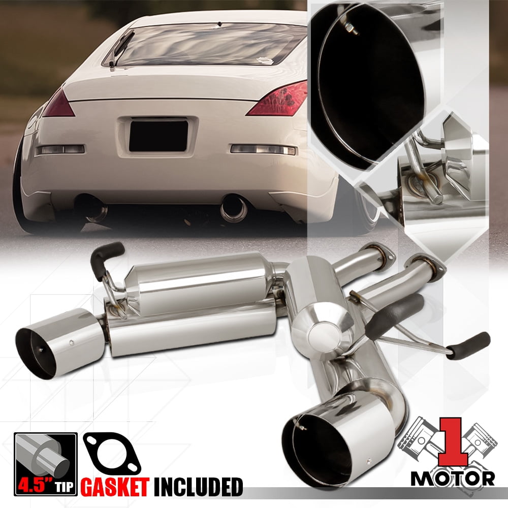 Dual Muffler 4.5" Tip Axle Back Exhaust System for 0309 350Z/G35 Z33