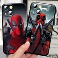 thumbnail image 2 of Funda de Deadpool divertida de Marvel para Apple iPhone, 15, 14, 13, 12, 11, Mini, XS, XR, X, 6S, 6 Pro, Max Plus, cubierta negra, 2 of 5
