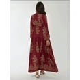 thumbnail image 4 of Printed Long Sleeve Viscose Maxi Dress, 4 of 7