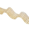 thumbnail image 4 of Mandala Crafts Faux Diamond Bling Wrap, Faux Rhinestone Crystal Mesh Ribbon Roll for Wedding, Party, Centerpiece, Cake, Vase Sparkling Decoration (1.5 Inches 8 Rows 20 Yards, Gold), 4 of 6