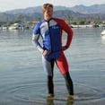 thumbnail image 6 of Hyper Blue/Red Wetsuit | 2 Piece Set | John & Jacket | PWC Ride & Race (Small (Photography Sample)), 6 of 9