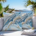 thumbnail image 4 of Outdoor Pillow Cover Blue Ocean Waves Set of 2 Waterproof Throw Pillowcases Golden Modern Abstract Art Decorative Patio Furniture Pillows for Couch Garden Indoor & Outdoor Use, 4 of 9