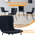 thumbnail image 5 of Miekor Furniture Luxury Minimalist Chairs - A Set Of 4 Dining Chairs With Black Metal Legs. The Integral Metal Leg Structure Is Suitable For Various Interior Decoration Styles 94421, 5 of 12