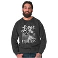 thumbnail image 5 of Popeye the Sailor Loves Not a Fighter Women Crewneck Sweatshirt Brisco Brands X, 5 of 6