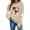 X98-NSLGXD Khaki Halloween Sweatshirt for Women, variant on NSLGXD Halloween Sweatshirts for Women Spooky Ghost Graphic Pullovers Stretch Work Round Neck Long Sleeve Y2k Tops Halloween Costumes
