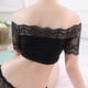 thumbnail image 5 of Sexy Mujeres Niñas Sin Costuras Smocked Crop Tank Top Fuera Del Hombro Envuelto Sin Tirantes Bra Tops1pcs-negro, 5 of 5