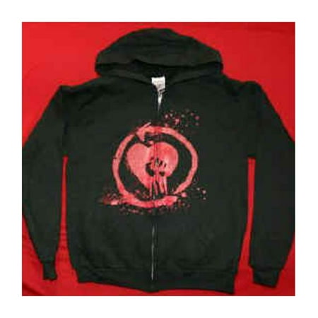 Rise Against Flag - Rise Against Men's Flag Zippered Hooded Sweatshirt Black