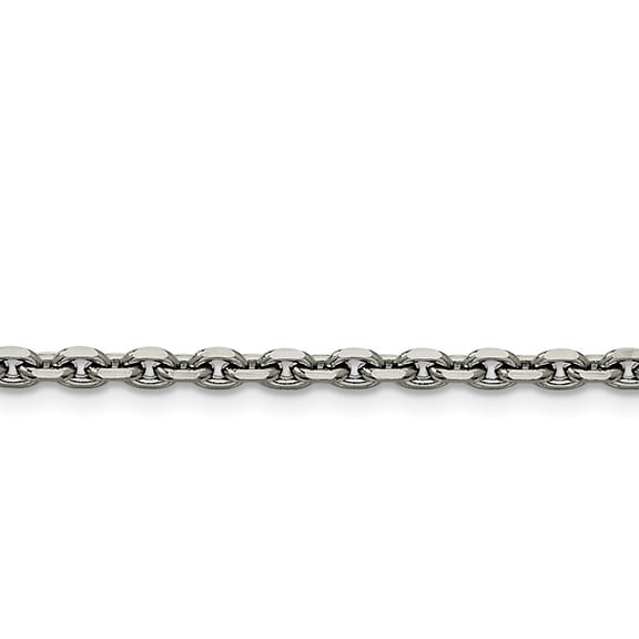 Stainless Steel 4.30mm Cable Chain Necklace - 22 Inch