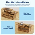 thumbnail image 3 of Greenstell Table Basse de Rangement à Plateau Relevable - Style Ferme avec 2 Tiroirs, Compartiment Caché et Plateau Relevable en Bois - Brun Rustique - 37 Pouces, 3 of 6