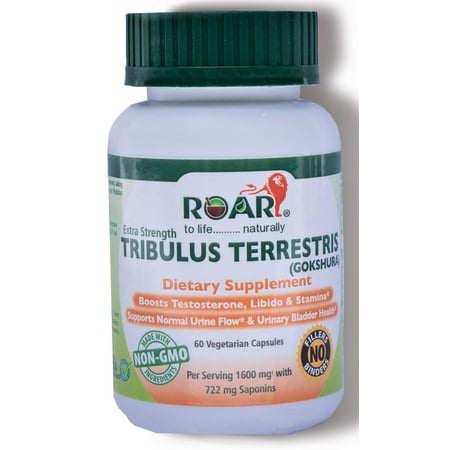 Max Strength Tribulus Terrestris (Gokshura) 1600mg Vegetarian Capsules (60% Saponins) for Libido, Stamina & Male Energy with Urinary (Best Herbs For Male Libido)