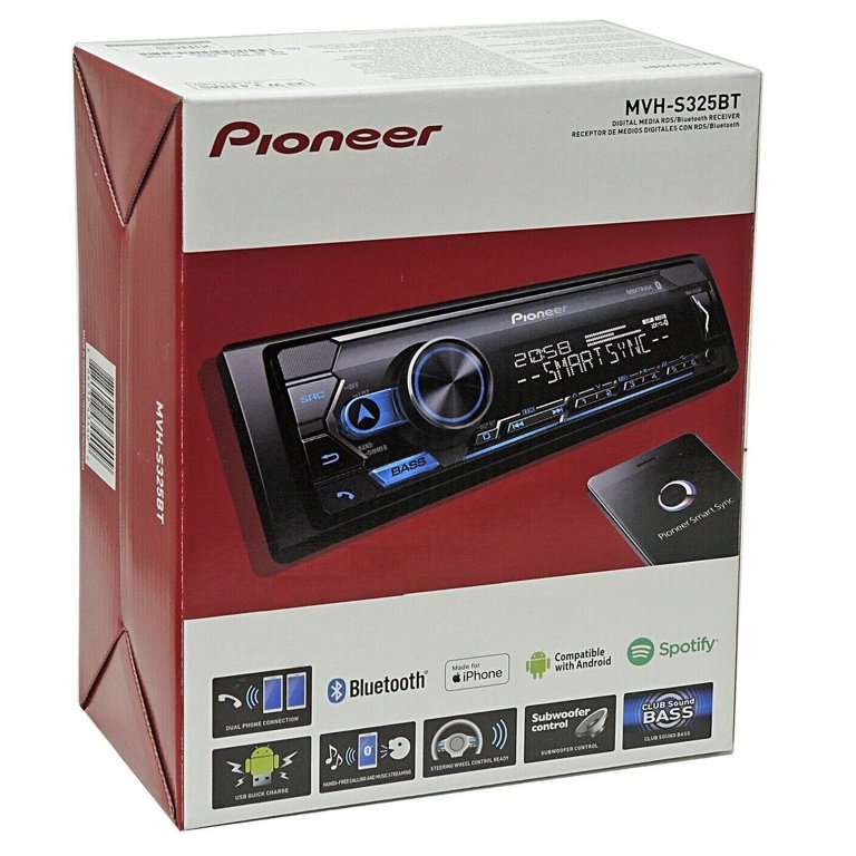 Stereo Pioneer Bluetooth Mvh 325 Simple Din Musica Waze App