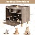 thumbnail image 3 of Gymax Cat Litter Box Enclosure Hidden Litter Box Furniture w/ Flip-down Opening Door, 3 of 10